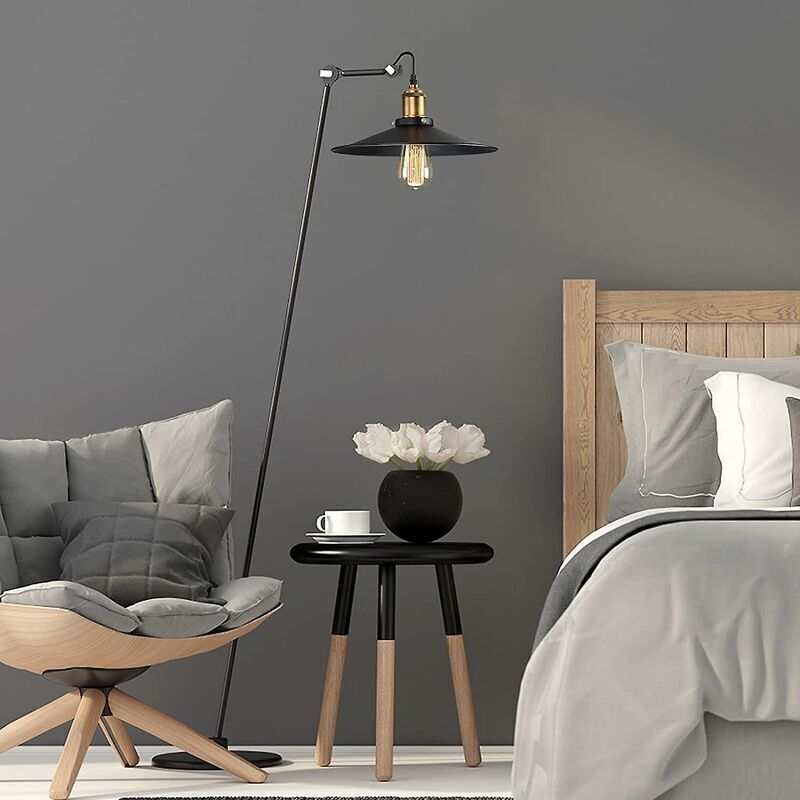 CABLEPELADO Câble D'alimentation Pour Lampe E27 Avec Interrupteur, Câble Pour Douille E27, Câble D'éclairage Avec Interrupteur, Cordon électrique, Nylon Tressé, Douille E27, 1,5 M, Rouge