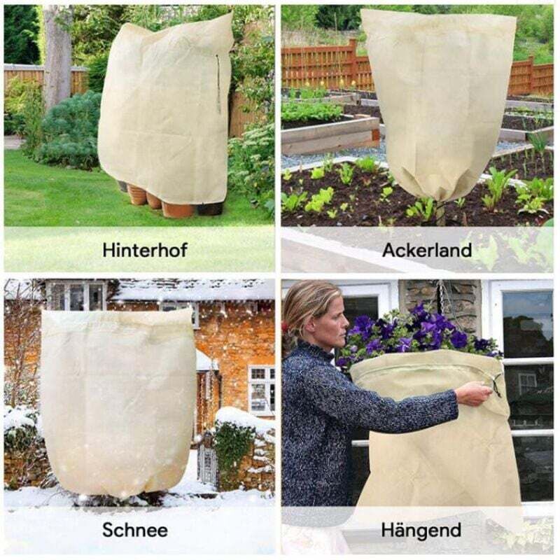 2 Housses D'hivernage Pour Plantes 120x180 Cm - Tissu Non Tissé épais, Avec Cordon De Serrage