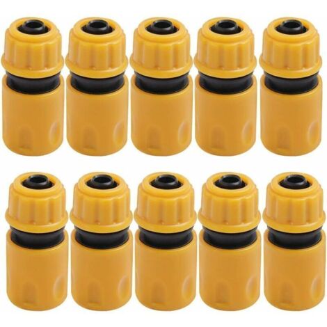 Ulisem Pièces et accessoires Raccords rapides, raccords d'irrigation rapide de jardin en plastique, paquet de 10 raccords d'irrigation rapide de jardin en plastique, adaptateurs de raccord de tuyau d' (1/4)