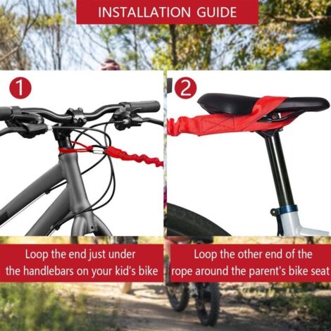 Corde De Remorquage Vélo HUSHAX – Extensible, Parent-enfant, Sécurité 0,3s, Pour Enfant 3-10 Ans, VTT, Route