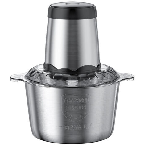 Ulisem Hachoir électrique avec bol en acier inoxydable de 3 L, hachoir à viande de 300 W, hachez rapidement et facilement la viande, les oignons, les herbes et les fruits secs