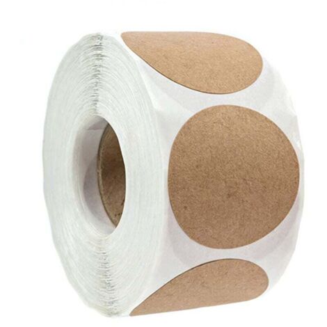 Ulisem Lot de 500 étiquettes rondes autocollantes en papier kraft pour sacs de cuisson (1/4)