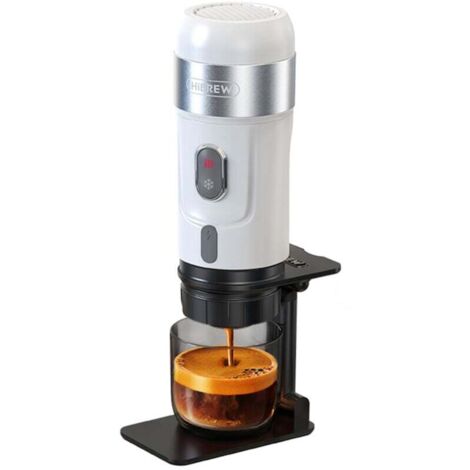 Ulisem Machine à expresso électrique portable, cafetière de voyage compatible avec café et DG/ NeS (blanc) (1/4)