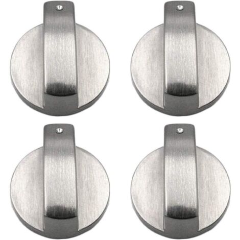 Ulisem Bouton de cuisinière à gaz, Pack de 4 boutons rotatifs, Boutons de cuisinière à gaz en métal, Boutons de commande de cuisinière à gaz, Boutons de four en métal pour cuisinière à gaz Cuisinière (1/5)