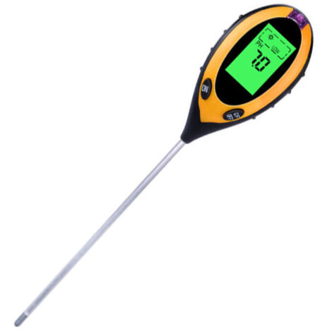 UlisemTesteur d'humidité de Sol 4 en 1, kit de Test numérique du Sol, pH, température, Soleil, humidité, acidité avec écran LCD rétroéclairé pour Jardin, pelouse, Agriculture, Plantes d'intérieur (1 p (1/4)