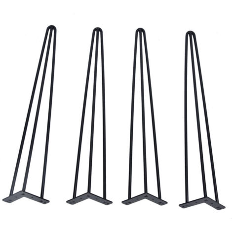 Ulisem4pcs/set 28 pouces / 30 pouces en épingle à cheveux meubles en métal jambes de table en fer solide pour ordinateur portable (30 pouces) (1/4)
