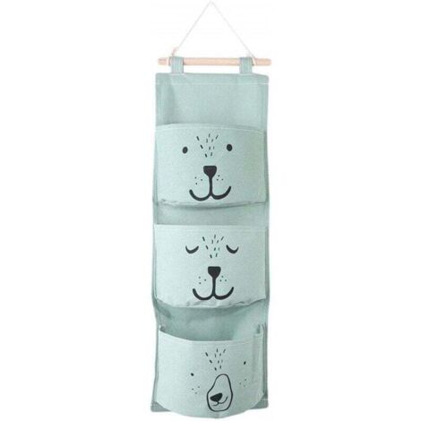 UlisemSac de rangement suspendu, organiseur mural, poche utilitaire, 3 tiroirs (vert) (1/4)