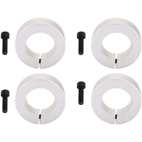 Ulisem4pcs Collier D'arbre Fendu en Aluminium 1in / 25mm Collier de Verrouillage D'arbre pour Portes de Garage de Tracteur de Pelouse (1/4)