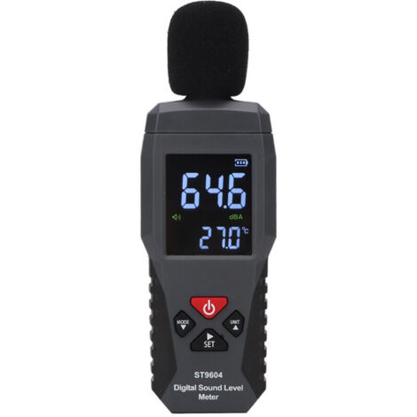 UlisemIndicateur de niveau sonore, Indicateur de niveau audio numérique 30-130 dB, Testeur de bruit de l'enregistreur de niveau sonore, Indicateur de niveau audio numérique de mesure du bruit (1/4)