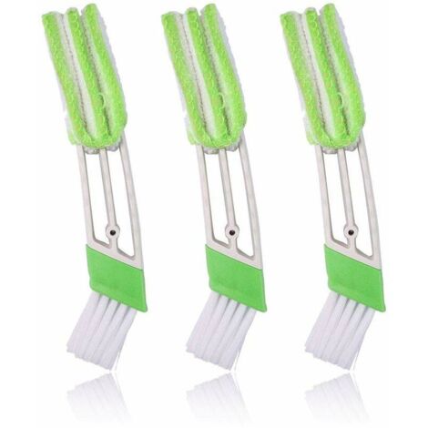 UlisemBrosse et Chiffon pour Voiture 3pcs Nettoyeur Duster pour Ventilateur d'air Climatiseur Poussière Outil Claviers Double Tête (1/4)