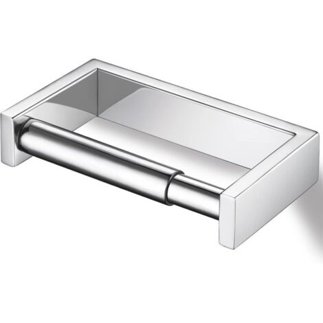 UlisemPorte-papier hygiénique, porte-rouleau de papier toilette, à ressort, en acier inoxydable, finition polie