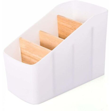 UlisemBoîte de rangement de bureau en bois, organiseur polyvalent pour fournitures de bureau, rangement pour papeterie (1/4)