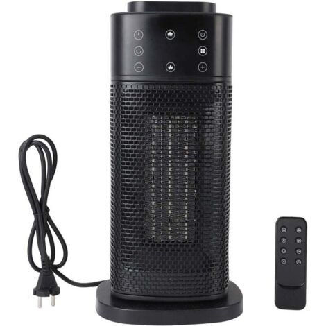UlisemRadiateur d'appoint avec humidificateur, céramique pour intérieur, chauffage rapide, oscillant, électrique avec thermostat, télécommande, effet flamme 3D, portable pour la maison et le bureau (1/4)
