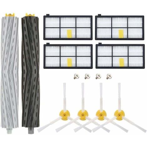UlisemAccessoires Remplaçant kit pour iRobot Roomba série 800 900 Pièces de rechange pour Roomba,Kit Pièces accessoires pour iRobot Roomba serie 800 850 851 860 865 866 870 871 876 880 885 886 890 891 (1/4)