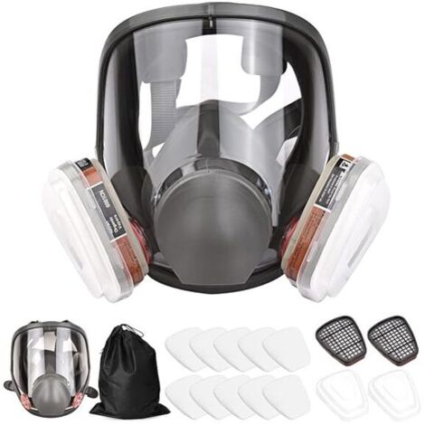 UlisemRespiratoire réutilisable complet pour le visage 16 en 1 - Masque respiratoire pour vapeurs organiques - Grand champ de vision pour machines à peindre, polissage, soudage et autres (1/4)
