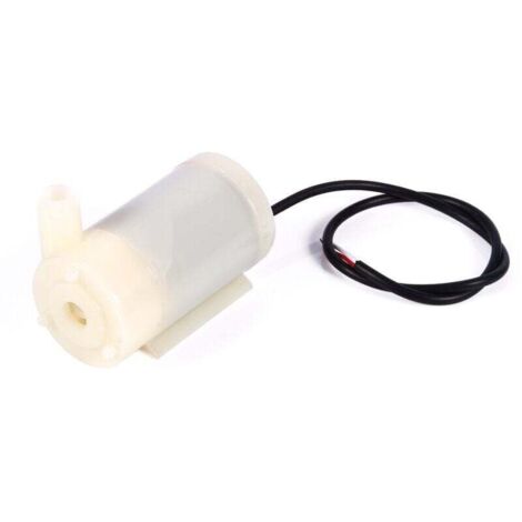 UlisemMini micro pompes à eau submersibles 3-4.5V 100L / H pompe à moteur CC à faible bruit Taille Pratique Réservoir de Poissons pour l'aquarium (horizontal )
