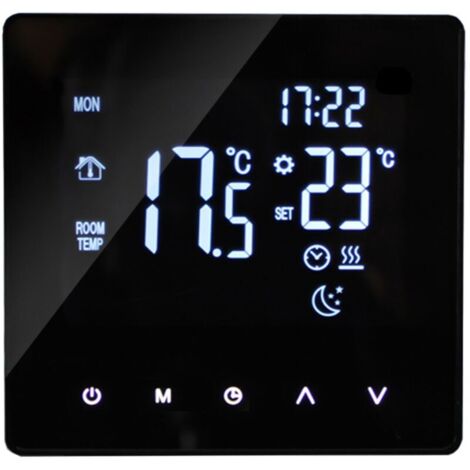 UlisemThermostat de Chauffage Intelligent Contrôleur de température numérique Écran Tactile LCD Semaine Programmable Chauffage de l'eau Thermostat Antigel pour la Maison, l'école, Le (1/4)