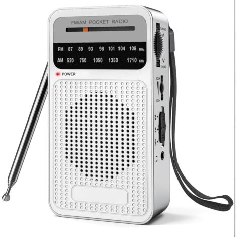 UlisemRadio portable AM FM, radio à transistor avec haut-parleur puissant, prise casque, radio à piles 2AA pour réception longue portée, radio de poche pour utilisation intérieure, extérieure et d'u (1/4)