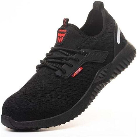 UlisemChaussures de sécurité respirantes d'été pour hommes, embout en acier composite anti-écrasement et Kevlar anti-perforation, pointure 40 (1/4)