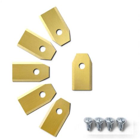 Ulisem45 x Lames de Couteau en Titane pour Toutes Les Tondeuses Robotiques Husqvarn/Automower/ Yardforce/Gardena(3g-0.75mm) Avec 45 Vis, Lames de Rechange pour Modèles 105,310,315,320,420,430x,r40i (1/4)