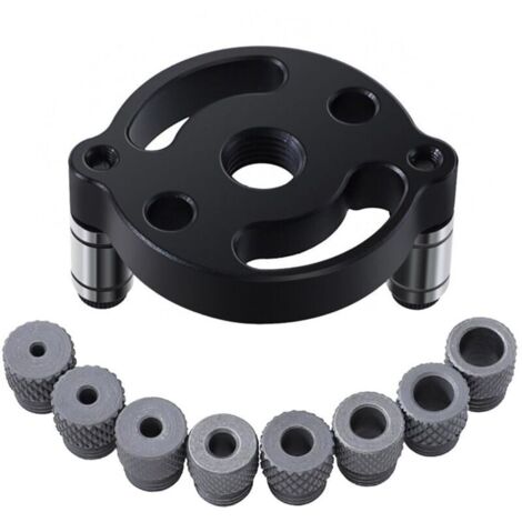 UlisemLocalisateur de perforateur, Douille de perçage avec 8 bagues de forage 3/4/5/6/7/8/9/10mm, Perforateur vertical Gabarit de perçage avec douilles de guidage de perçage pour trous de poinçonnage (1/4)
