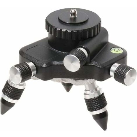 Adaptateur de niveau laser – Base rotative à 360° pour connecteur de trépied de niveau laser de ligne, base de trépied pivotante pour adaptateur de niveau de 6,35 mm et 5/8 (1/6)