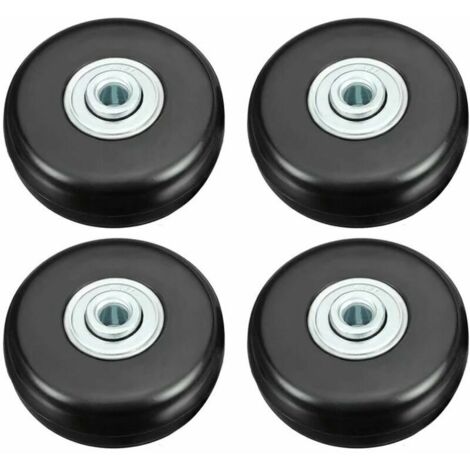 Ulisem Roulette Valise, Bagage Valise Réparation Roulette Charge Lourd 50mm Muette Caoutchouc Universelle Pivotante Roue Rechange Transport Remplace Roulette 4PCS pour Valise/Bagage/Sac à Dos/Voyage (1/5)