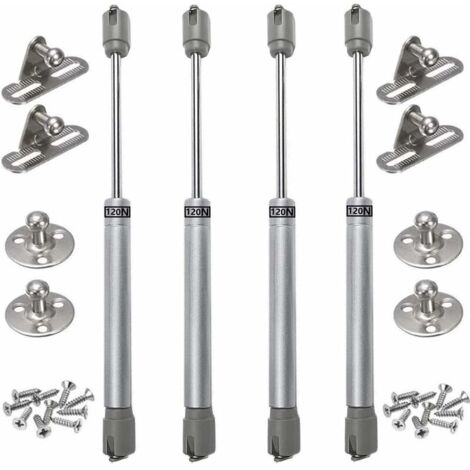 Ulisem 4PCS vérins à gaz 120N verin meuble hydraulique ressort amortisseurs à gaz d'origine porte armoire de cuisine Bras pneumatique pour levage de porte armoire,Superma (1/5)