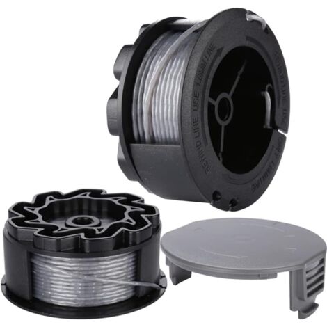 Bobine x 2 + capuchon x 1 Convient pour BOSCH UniversalGrassCut Edger 18 18-26 18-260 F016800570 (1/4)