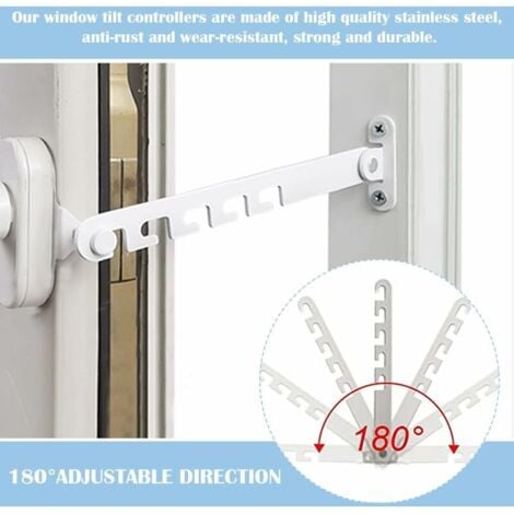 4pcs UPVC Entrebâilleur De Fenêtre à Crochet 2pcs à Gauche 2pcs à