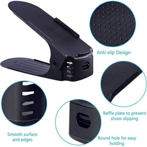Étagère à chaussures à 10 niveaux, Meuble de rangement polyvalent, ca e