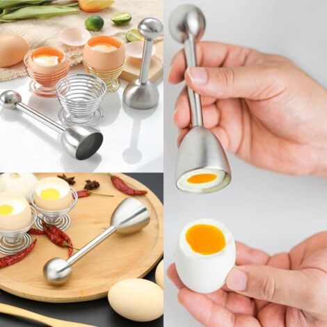 Ouvre-Œuf En Acier Inoxydable - Coupe-Coquille Précis Et Propre Pour Œufs à La Coque, Durs Ou Mollets