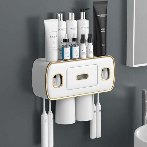 Capybara Support mural pour brosse à dents pour douche – Support mural adhésif pour brosse à dents esthétique pour salle de bain
