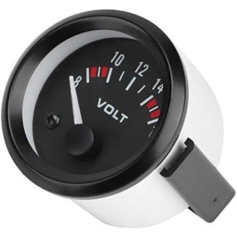 Blocs d'instruments de voiture, Voltmètre universel pour voiture, Voltmètre 12 V 52 mm/2 pouces Plage de mesure de la tension 8-16 V BX100007