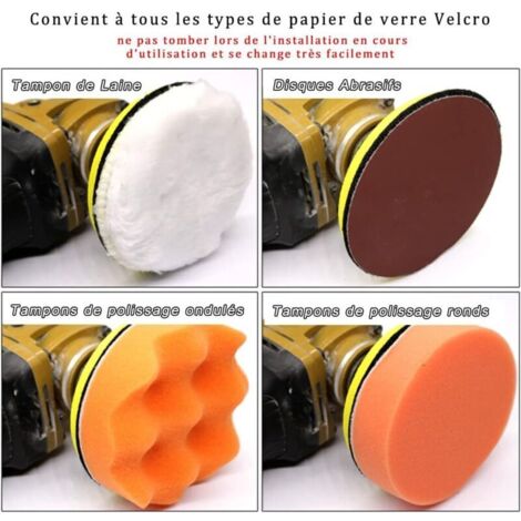 Lot De 2 Plateaux Auto-agrippants 150mm (6") Pour Ponceuse - Système Velcro, Adhésif Fort - Pour Ponçage Et Polissage - 2