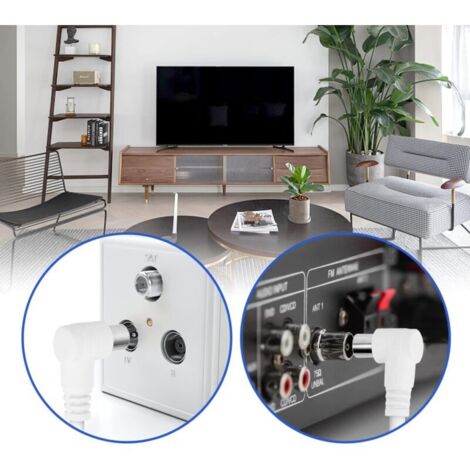 Ulisem Câble D'antenne TV, Câble Coaxial, Coudé à 90°, Compatible HDTV Dvb T Dvb T2 Dvb C Dvb S Dvb S2 Dab Radio 3 M Blanc 89468470 Ulisem Câble D'antenne TV, Câble Coaxial, Coudé à 90°, Compatible HDTV Dvb T Dvb T2 Dvb C Dvb S Dvb S2 Dab Radio 3 M Blanc 89468470