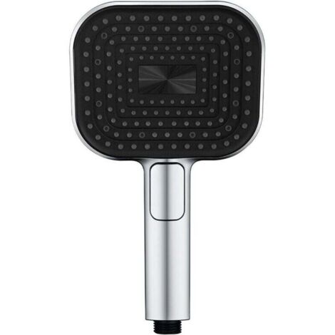 Pommeau de Douche Economie Deau, Anti Calcaire Douchette【Silicone de Qualité Alimentaire】, Haute Pression, Douchette Grande, 3 Modes de Jet, Chrome (1/4)