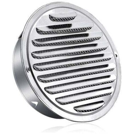 Grille de ventilation ronde en acier inoxydable Grille de ventilation en métal de 100 mm Grille de protection contre les intempéries avec grille de ventilation anti-insectes Lattes de grille de ventil (1/4)