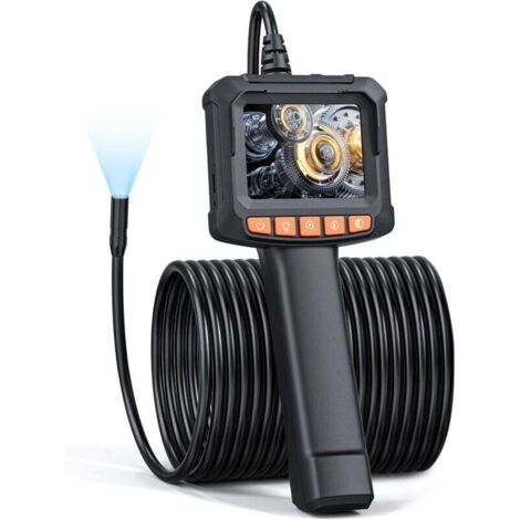 Camera Endoscopique,Endoscope Camera IP67 avec 8 LED Réglables, Endoscope Camera à Étanche IPS de 2,4 Pouces, 1080P HD Câble Semi-Rigide de 10M, avec Lumière, Gadgets pour Hommes