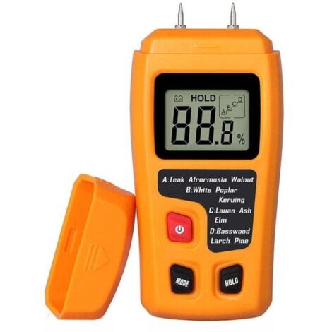 Testeur d'humidité du bois portable - Testeur d'humidité LCD - Pour détecteur d'humidité du bois - Mesure de l'humidité du papier de bois de chauffage (1/4)