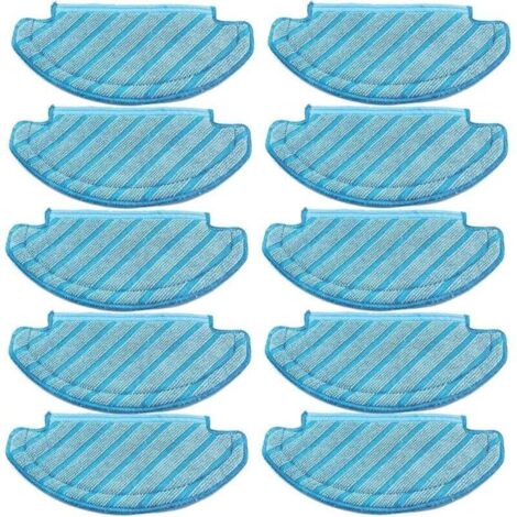 Lot de 10 serpillères pour Robot aspirateur Ecovacs Deebot Ozmo T8 AIVI T8 Max and T8 Series/ N8 Pro (1/4)