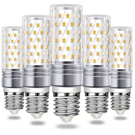 Ampoule LED Ampoule de maïs LED E27 16W, 6000K lumière chaude 900LM lumineux AC 230V suspension E27 360 ° LED faisceau, lot de 5 (1/4)