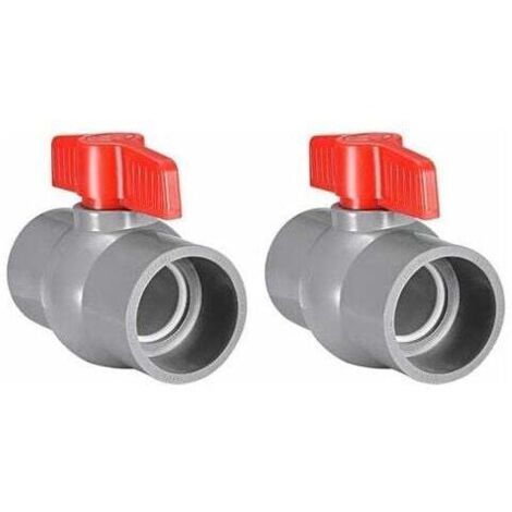Valve à bille en PVC, valve à bille en plastique (50mm) aesap thsinde 2 PCS (1/4)