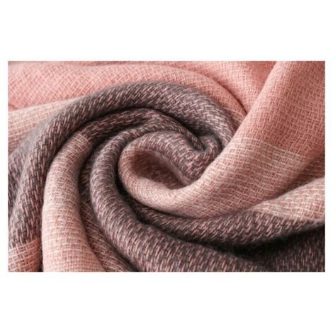 Écharpe Unisexe Hiver Cashmere Feel - Multicolore, Motif écossais, Franges, Occasion