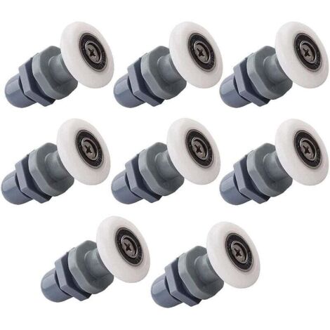 8 Pcs Roulette Porte Douche Coulissante 19mm Rouleaux pour Salle de Bains Roulettes Coulissantes Porte en Verre (1/4)