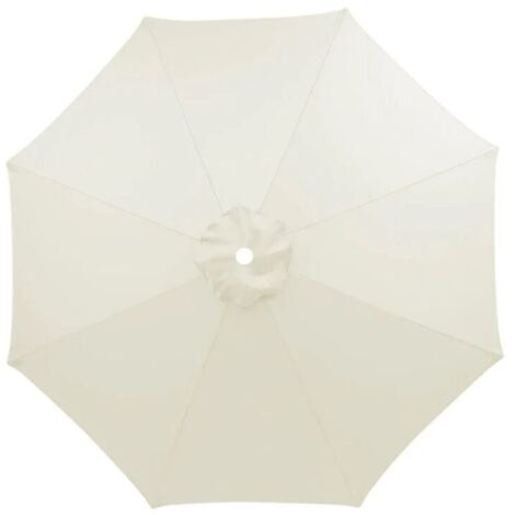(Crème) Housse de rechange pour parasol 3 m imperméable, résistante aux UV, tissu de remplacement, lavable, respirante (1/4)