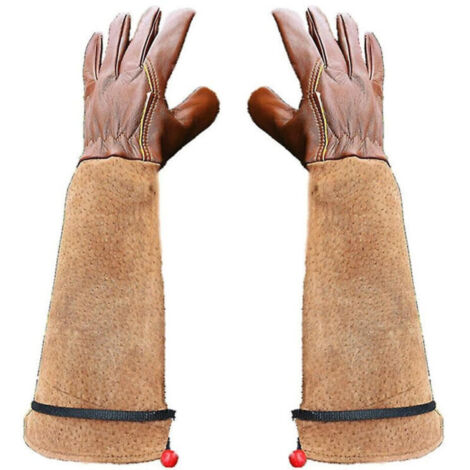(M) Gants de jardinage 1 paire, gants anti-épines de taille de rose, gants en peau de mouton en peau de porc Gants floraux