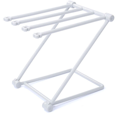 Porte-Serviette sur Pied Pliable,Porte-Serviettes Salle de Bains avec Conception à 4 Barres Convient pour la Chambre à Coucher, la Salle de Bain, la (1/4)