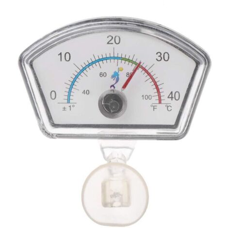 0-40 degrés Celsius Pointeur de thermomètre pour reptiles d'aquarium , ventouse de plongée pour aquarium avec cadran de température, à la mode, pratique et professionnel (1/3)