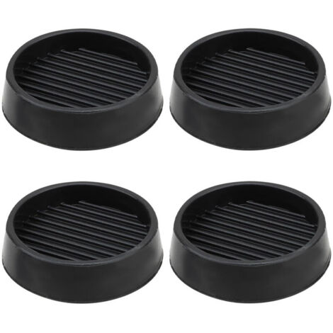 Lot de 4 pieds de meubles en caoutchouc antidérapants, butées de lit, protège-pieds de table et de chaise (5x5 cm, noir) (1/4)